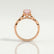 HONOR - Round Pink Lab Diamond 18k Rose Gold Shoulder Set Ring