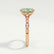 HOPE - Oval Green Lab Diamond 18k Rose Gold Shoulder Set Ring