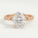 HOPE - Oval Lab Diamond 18k Rose Gold Shoulder Set Ring
