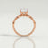 HOPE - Oval Lab Diamond 18k Rose Gold Shoulder Set Ring