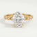 HOPE - Oval Lab Diamond 18k Yellow Gold Shoulder Set Ring