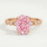 HOPE - Oval Pink Lab Diamond 18k Rose Gold Shoulder Set Ring