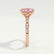 HOPE - Oval Pink Lab Diamond 18k Rose Gold Shoulder Set Ring