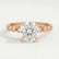 HOPE - Round Lab Diamond 18k Rose Gold Shoulder Set Ring
