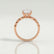 HOPE - Round Lab Diamond 18k Rose Gold Shoulder Set Ring