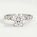 HOPE - Round Lab Diamond 950 Platinum Shoulder Set Ring