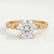HOPE - Round Lab Diamond 18k Yellow Gold Shoulder Set Ring