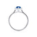 HARLOW - Pear Blue Sapphire & Diamond 950 Platinum Halo Engagement Ring Lily Arkwright
