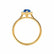 HARLOW - Pear Blue Sapphire & Diamond 18k Yellow Gold Halo Engagement Ring Lily Arkwright