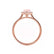 HARLOW - Pear Champagne Sapphire & Diamond 18k Rose Gold Halo Engagement Ring Lily Arkwright