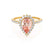 HARLOW - Pear Champagne Sapphire & Diamond 18k Yellow Gold Halo Engagement Ring Lily Arkwright