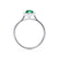 HARLOW - Pear Emerald & Diamond 950 Platinum Halo Engagement Ring Lily Arkwright