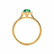 HARLOW - Pear Emerald & Diamond 18k Yellow Gold Halo Engagement Ring Lily Arkwright