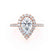 HARLOW - Pear Lab Diamond 18k Rose Gold Petite Halo