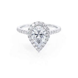 HARLOW - Pear Lab Diamond 950 Platinum Petite Halo