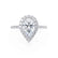 HARLOW - Pear Lab Diamond 18k White Gold Petite Halo