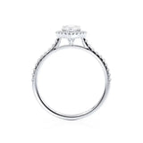 HARLOW - Pear Lab Diamond 18k White Gold Petite Halo