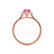 HARLOW - Pear Pink Sapphire & Diamond 18k Rose Gold Halo Engagement Ring Lily Arkwright