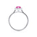 HARLOW - Pear Pink Sapphire & Diamond 18k White Gold Halo Engagement Ring Lily Arkwright