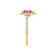 HARLOW - Pear Pink Sapphire & Diamond 18k Yellow Gold Halo Engagement Ring Lily Arkwright