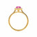 HARLOW - Pear Pink Sapphire & Diamond 18k Yellow Gold Halo Engagement Ring Lily Arkwright