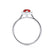 HARLOW - Pear Ruby & Diamond 950 Platinum Halo Engagement Ring Lily Arkwright