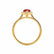 HARLOW - Pear Ruby & Diamond 18k Yellow Gold Halo Engagement Ring Lily Arkwright