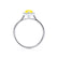 HARLOW - Pear Yellow Sapphire & Diamond 18k White Gold Halo Engagement Ring Lily Arkwright