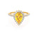 HARLOW - Pear Yellow Sapphire & Diamond 18k Yellow Gold Halo Engagement Ring Lily Arkwright