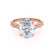HONOR - Oval Lab Diamond 18k Rose Gold Shoulder Set Ring