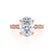 HONOR - Oval Lab Diamond 18k Rose Gold Shoulder Set Ring