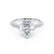 HONOR - Oval Lab Diamond 950 Platinum Shoulder Set Ring