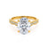 HONOR - Oval Lab Diamond 18k Yellow Gold Shoulder Set Ring