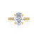 HONOR - Oval Lab Diamond 18k Yellow Gold Shoulder Set Ring