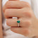 ISABELLA Chatham 0.72ct Oval Emerald 18k White Gold Solitaire Engagement Ring