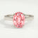 ISABELLA - Oval Morganite Pink Sapphire 18k White Gold Solitaire Ring