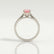 ISABELLA - Oval Morganite Pink Sapphire 18k White Gold Solitaire Ring
