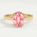 ISABELLA - Oval Morganite Pink Sapphire 18k Yellow Gold Solitaire Ring