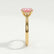 ISABELLA - Oval Morganite Pink Sapphire 18k Yellow Gold Solitaire Ring