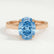 ISABELLA - Oval Blue Lab Diamond 18k Rose Gold Solitaire