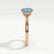 ISABELLA - Oval Blue Lab Diamond 18k Rose Gold Solitaire