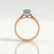 ISABELLA - Oval Blue Lab Diamond 18k Rose Gold Solitaire