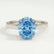 ISABELLA - Oval Blue Lab Diamond 950 Platinum Solitaire
