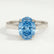 ISABELLA - Oval Blue Lab Diamond 18K White Gold Solitaire