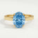 ISABELLA - Oval Blue Lab Diamond 18k Yellow Gold Solitaire