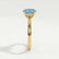 ISABELLA - Oval Blue Lab Diamond 18k Yellow Gold Solitaire