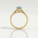 ISABELLA - Oval Blue Lab Diamond 18k Yellow Gold Solitaire