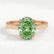 ISABELLA - Oval Green Lab Diamond 18k Rose Gold Solitaire