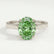 ISABELLA - Oval Green Lab Diamond 950 Platinum Solitaire