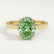 ISABELLA - Oval Green Lab Diamond 18k Yellow Gold Solitaire